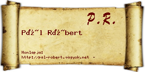 Pál Róbert névjegykártya