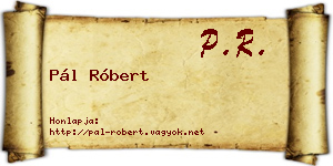 Pál Róbert névjegykártya